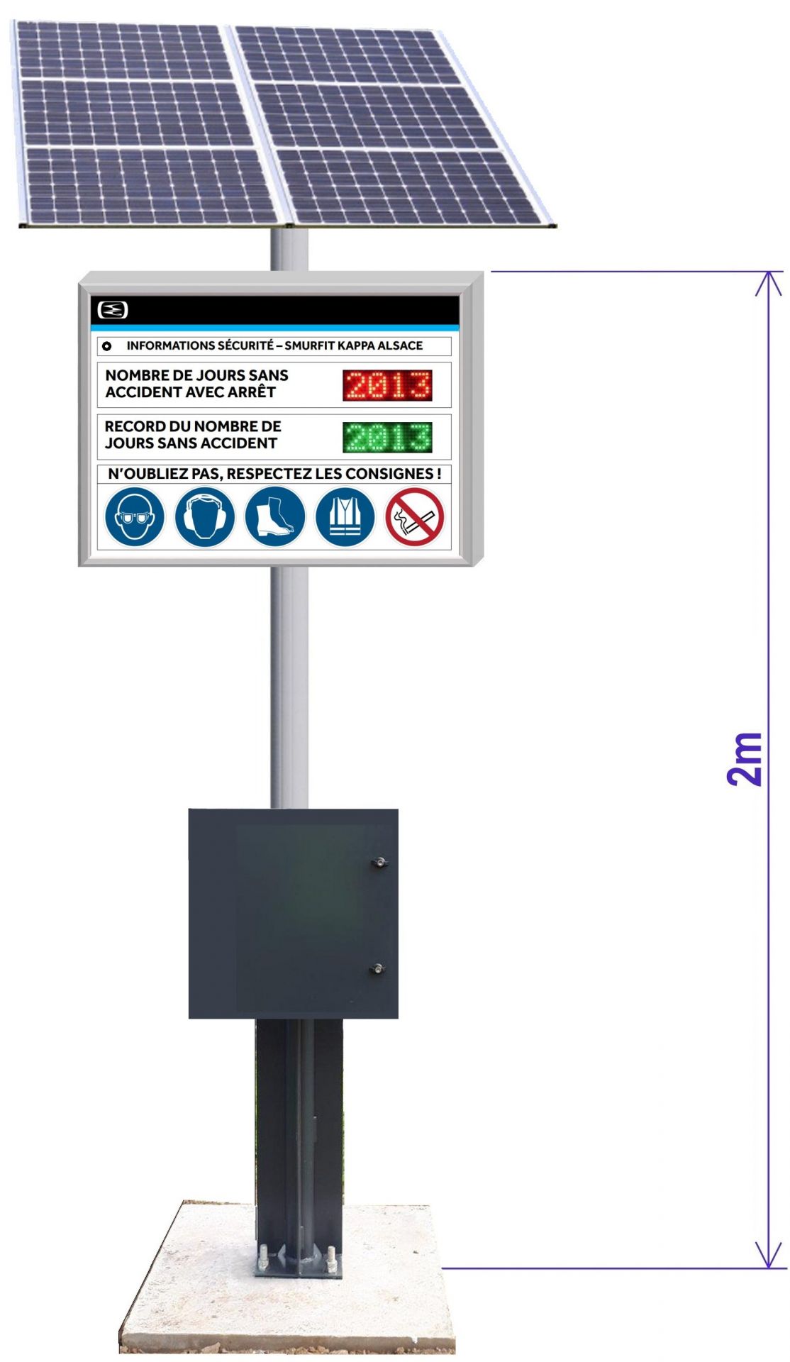 Panneau d'affichage de sécurité autonome_0