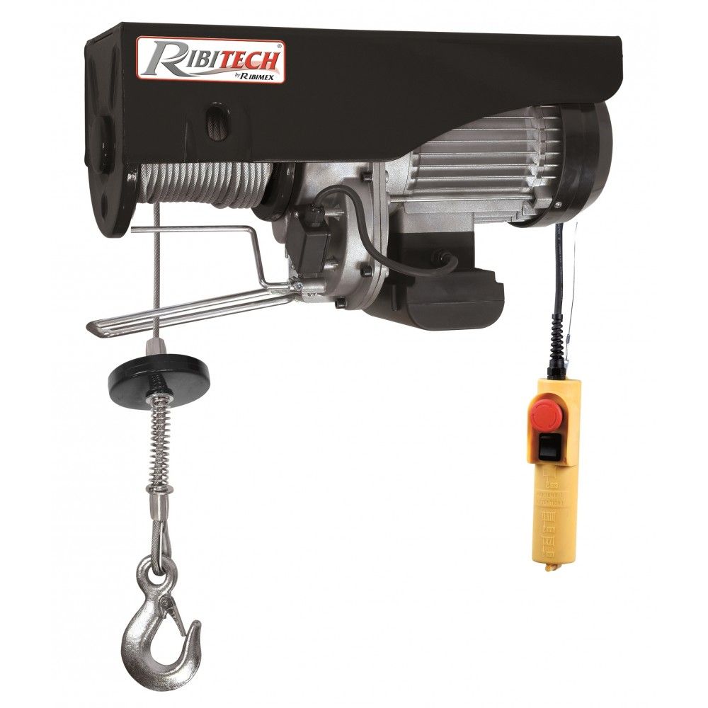 Palan électrique PE125/250C Ribimex - 125 à 250 kg - moteur 500W avec poulie de mouflage_0