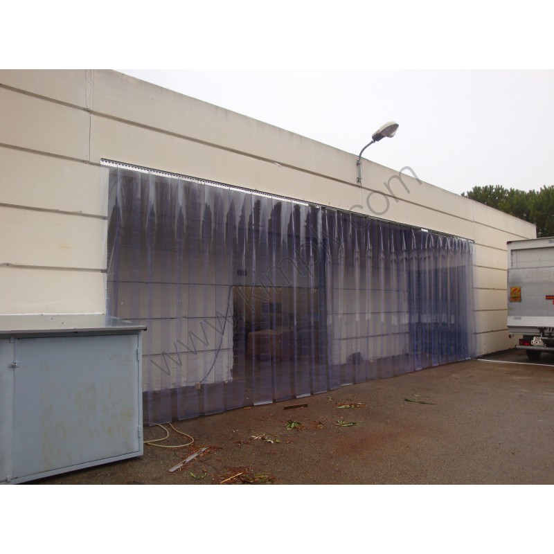 Porte à lanières / transparente / isolation thermique / revêtement ignifuge et antistatique_0