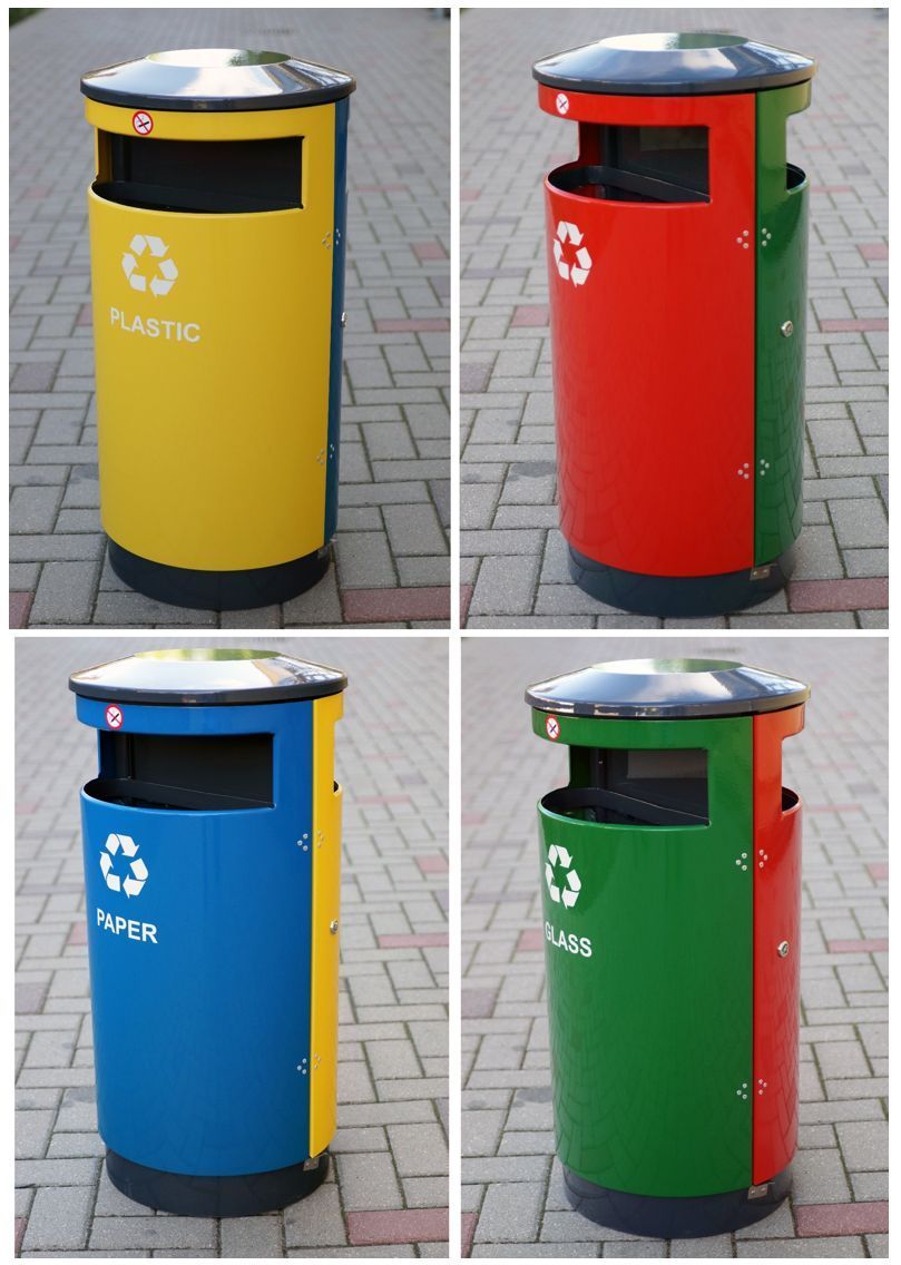 Poubelle tri sélectif en acier galvanisé_1