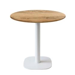Restootab - Table Ø70cm - modèle Round blanc chêne slovène - marron TB-ROU1-R70M-CH.SLO_0