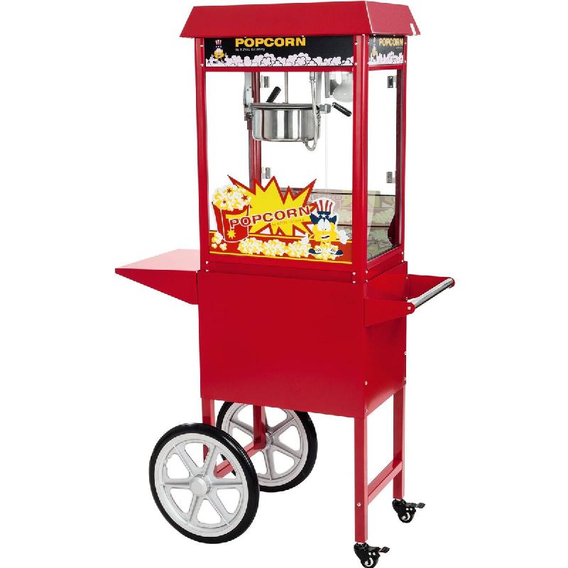 Royal Catering - Royal Catering Machine À Popcorn Professionnelle (1500 W, 5 Kg/Heure, 16 l/h, Marmite ø18 cm, Revêtement antiadhésif, Rouge, - ro_0