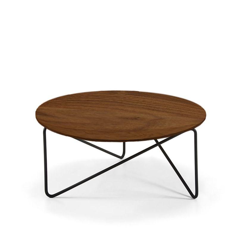 Table basse piètement métal POLYGON Noyer_0