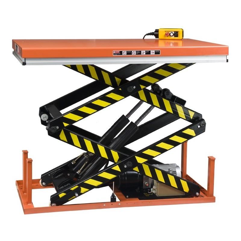 Table élévatrice fixe double ciseaux verticaux HD 2000 - capacité 2000 kg - élévation jusqu'à 1780 mm_0