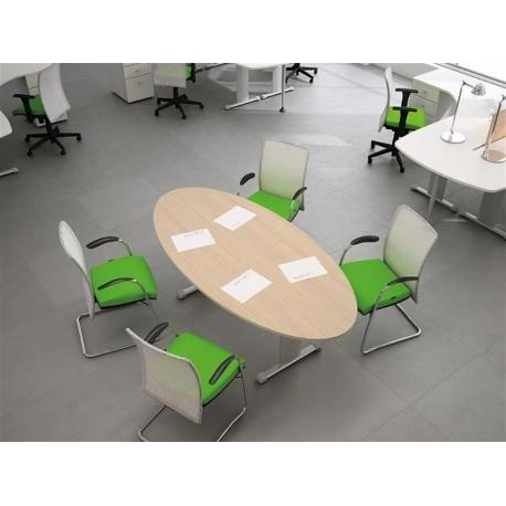 Table ovale OXI - Fabricant LAS - L 210 x P 100 cm - Programme OXI_0