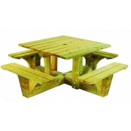 Table pique-nique Essen - bois autoclave garantie 10 ans PEFC - dimensions 1260 x 750 mm_0