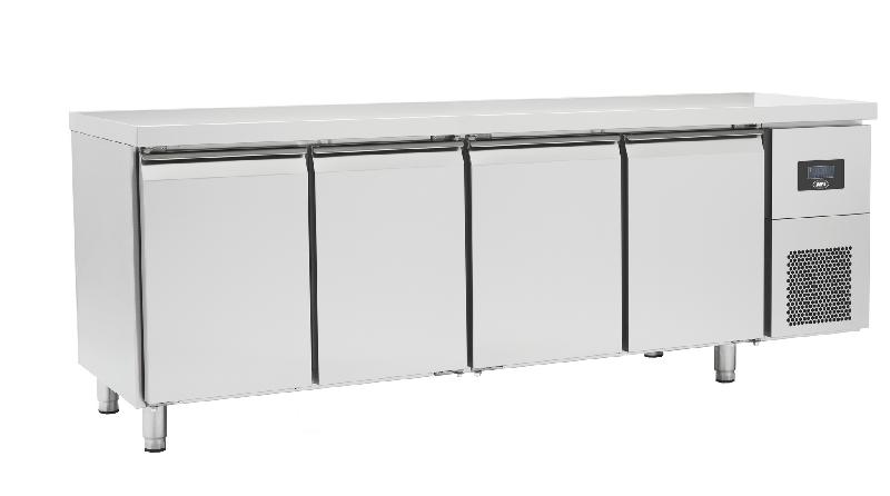 Table réfrigérée inox 4 portes pleines 625 l négative - OZ4PN_0