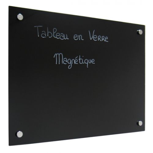 TABLEAU EN VERRE MAGNÉTIQUE   NOIR, 45 X 60CM