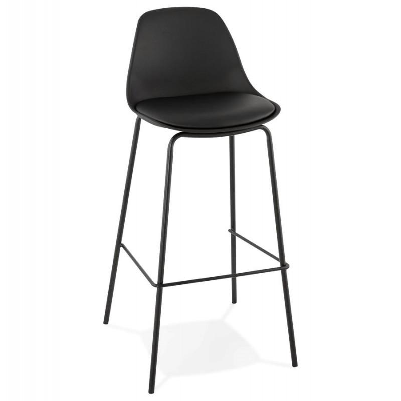 Tabouret de bar industriel Sidon 96 cm noir - Paris Prix - polyuréthane, polypropylène et métal_0