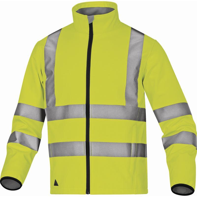 Veste réfléchissante - Haute visibilité Classe 3 - Softshell 3 couches - Fermeture zip anti-froid - 4 poches_0