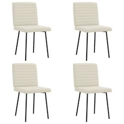 VidaXL Chaises à Manger Lot De 4 Crème Velours - beige 8721158567109_0