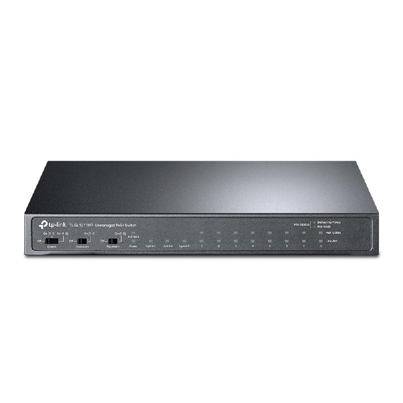 TP-LINK TL-SL1311MP - Commutateur réseau non-géré Fast Ethernet (10/100) - 10 ports RJ-45 - PoE+ 8 ports - Capacité 7,6 Gbit/s_0