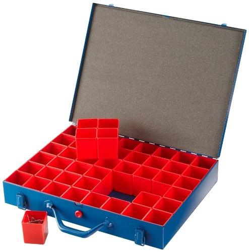 ALLIT Mallette de rangement en tôle d'acier EuroPlus - Dimensions extérieures 440x370x70 mm - Pour petites pièces_0