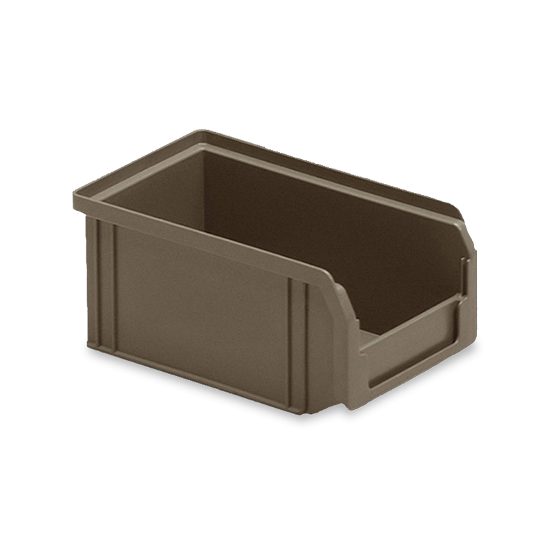Bac à bec gerbable 1,0 L - 169x103x75 mm - PP recyclé - Gris foncé_0