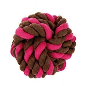 BALLE DE CORDE YIN YANG TAILLE GRANDE COULEUR FUCHSIA/CHOCOLAT