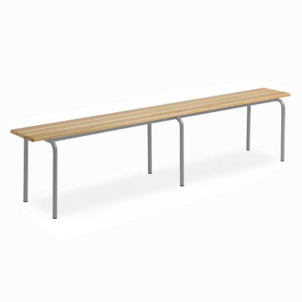 Banc vestiaire sans dossier pieds – 2000 mm Epoxy Gris_0