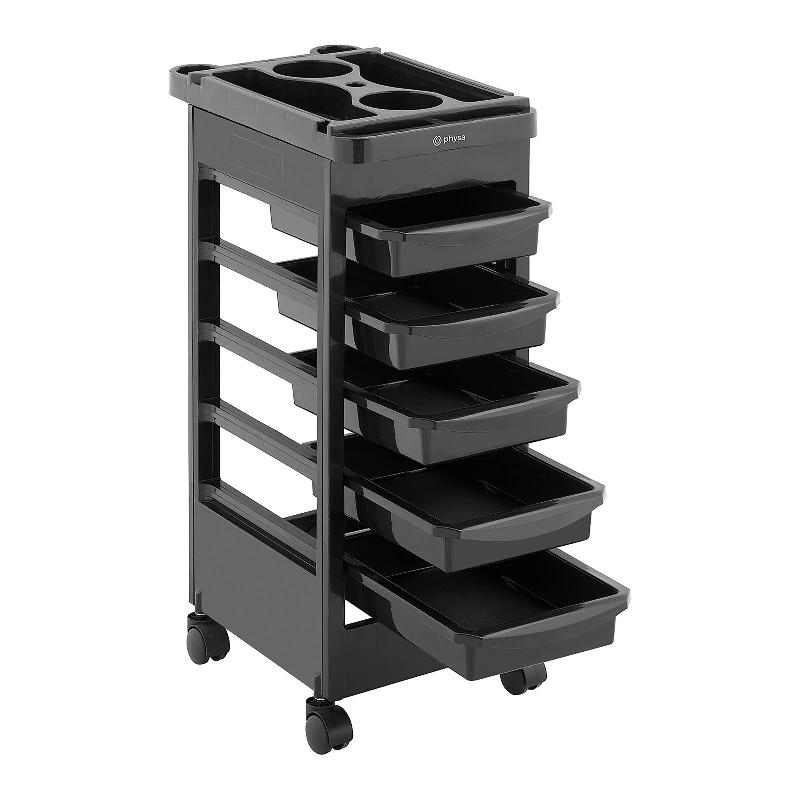 CHARIOT POUR SALON DE COIFFURE COIFFEUSE ESTHÉTIQUE (PLATEAU : 495 X 315 MM, 5 TIROIRS, CAPACITÉ DE CHARGE : 10 KG) 14_0007832_0