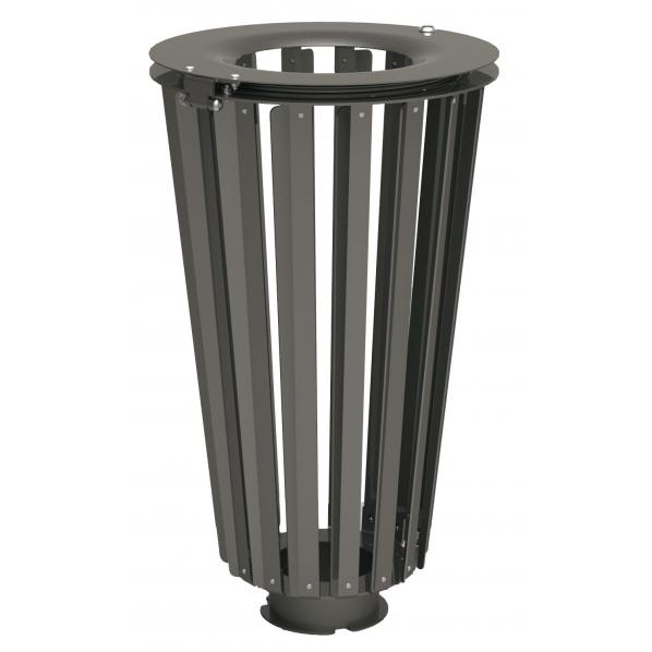 Corbeille publique 80 litres Lofoten - PROCITY® - tout acier - design soigné - garantie 5 ans_0