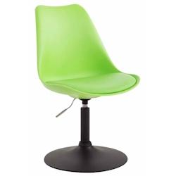 Décoshop26 - Chaise de salle à manger x1 pivotante hauteur réglable en plastique vert et pied trompette en métal noir 10_0003763 - noir 3000251754902_0