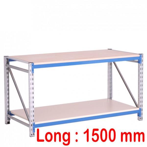 Établi d’atelier économique avec étagère inférieure - Longueur 1500 mm - Charge admissible 300 kg - Rolléco_0