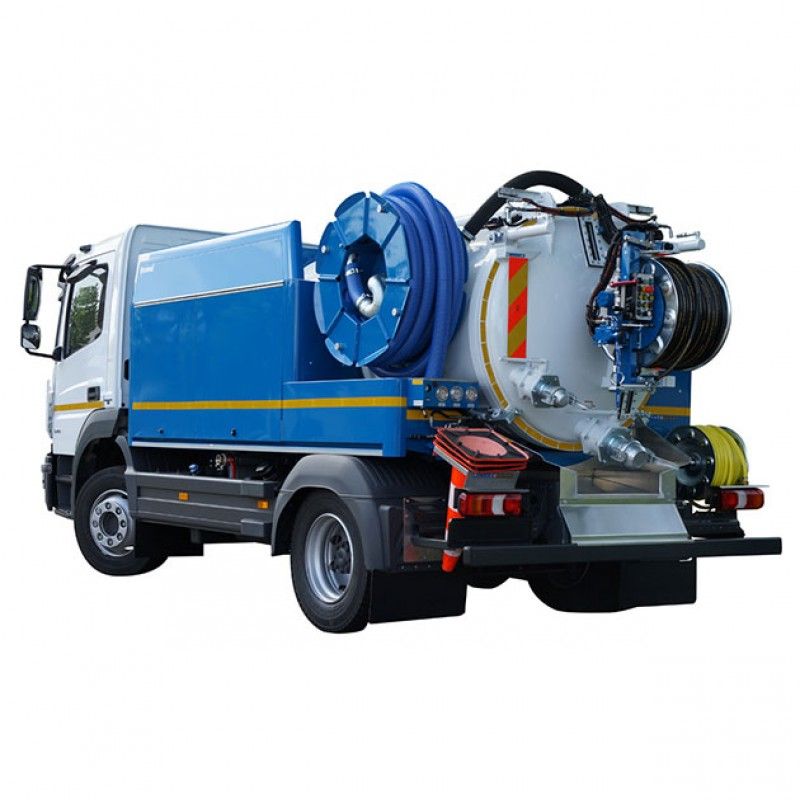 Flexcom standard - hydrocureur Rioned - 10 ou 12 tonnes, réservoir 3.500 litres, enrouleur d'aspiration_0