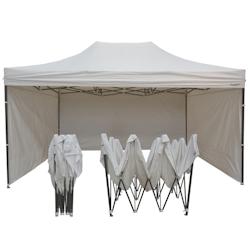 FRANCE BARNUMS Tente pliante 3x4,5m pack côtés - 4 murs - acier 31mm/polyester 320g - blanc - FRANCE-BARNUMS - blanc acier 1-34-00M_0