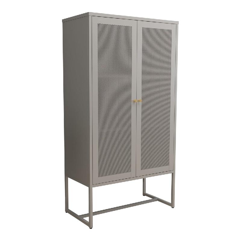 Helloshop26 - Armoire étagère meuble de rangement métallique acier 150 x 80 x 40 cm gris 03_0008918 - gris métal 3000224417322_0