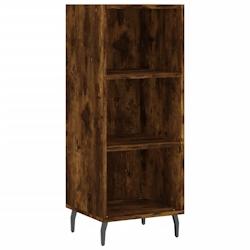HELLOSHOP26 - Buffet bahut commode armoire en bois d'ingénierie marron - 34,5 x 32,5 x 90 cm - rangement cuisine/salon_0