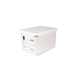METRO PROFESSIONAL Récipient GN 2/3, 200 mm, polypropylène, avec couvercle - blanc plastique polypropylène 4067373611239_0