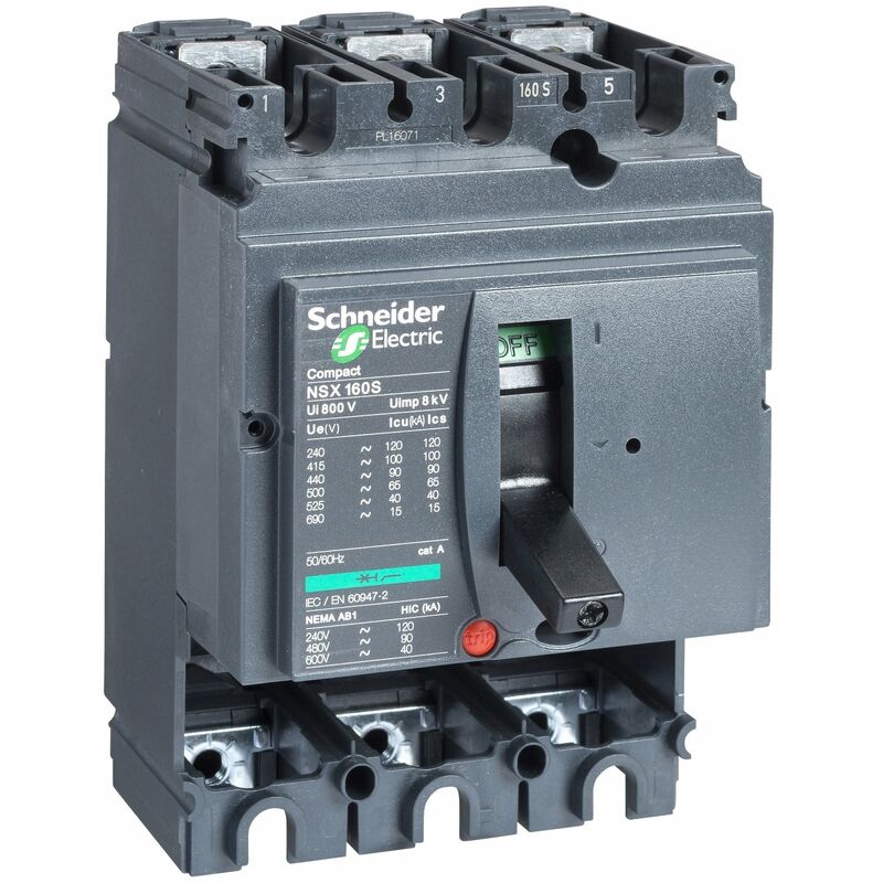 SCHNEIDER ELECTRIC - NSX160N 3P SANS DECLENCHEUR DISJONCTEUR COMPACT - LV430406