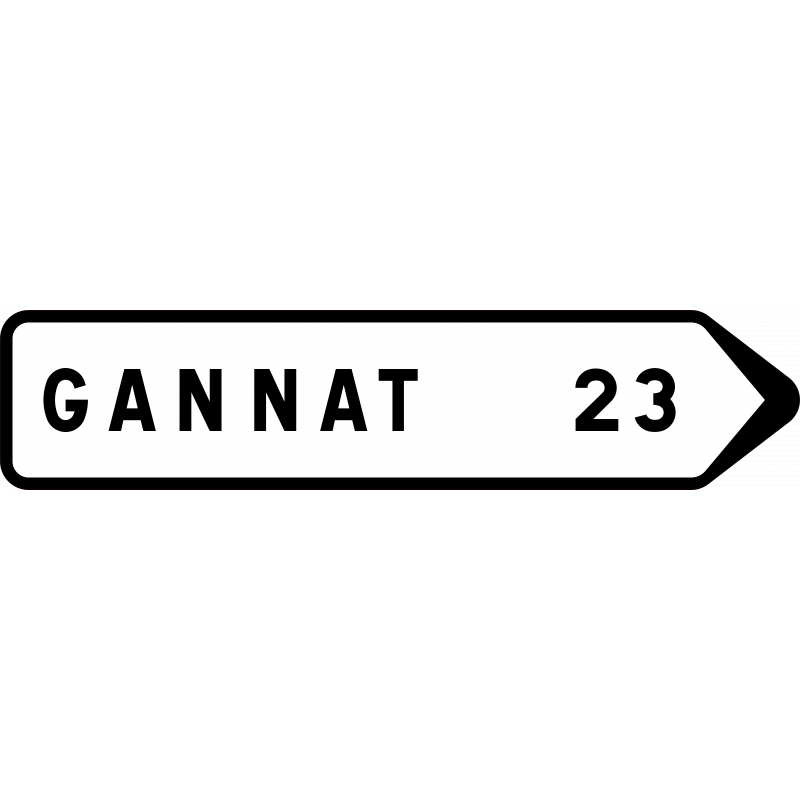 Panneau directionnel D21A1 - Indication de distance - WP Signalisation_0