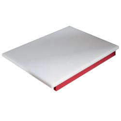 Planche de découpe en polyéthylène rouge pour viande - 500x420xh20 mm - 5 kg_0