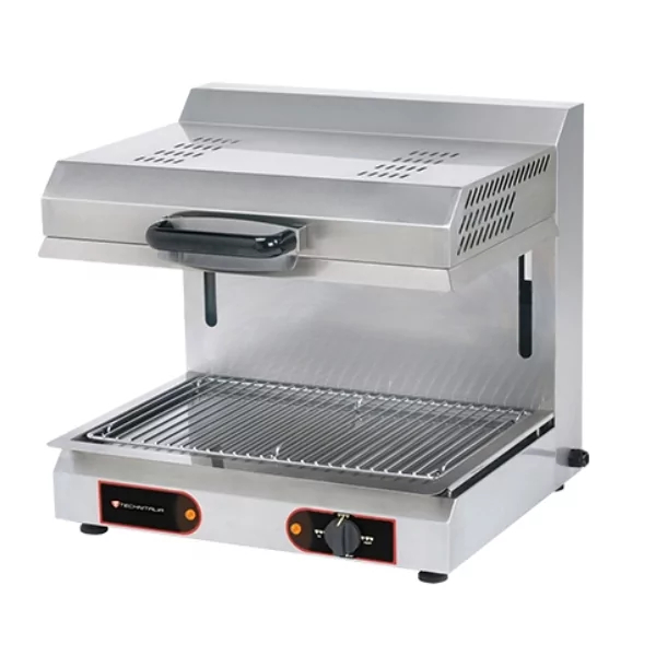 Salamandre professionnelle gaz - plafond mobile long 600 - inox - double brûleur infrarouge TECHNITALIA_0