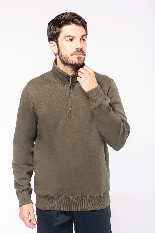 Sweat-shirt col zippé homme - Kariban - Réf: K487 - 300 g/m² - Coton peigné et molleton prérétréci_0