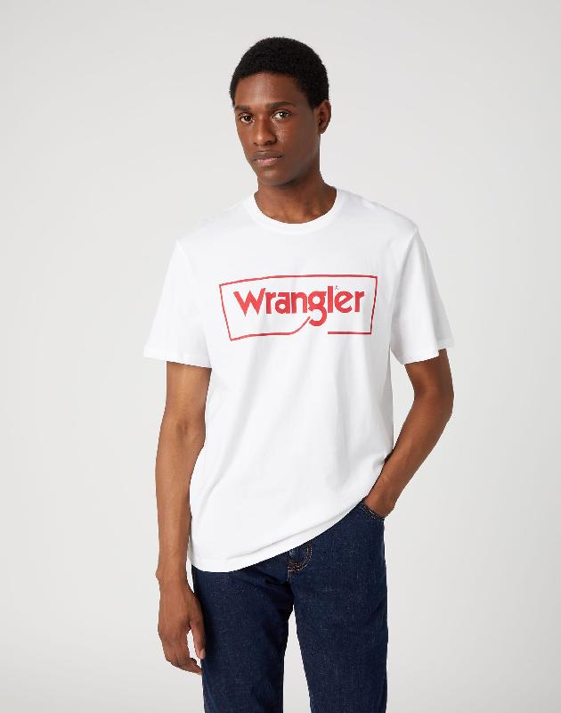 T-shirt logo Wrangler - Réf: W7H - 100% coton biologique - Coupe regular_0