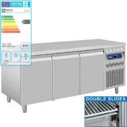 Table frigorifique ventilée 3 portes GN 1/1 - Gastro Line PLUS - T° -2°+8° - 1755x700x850/900 mm_0