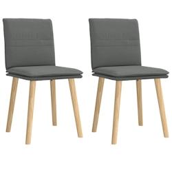 VidaXL Chaises à Manger Lot De 2 Gris Foncé Tissu - gris 4101256_0