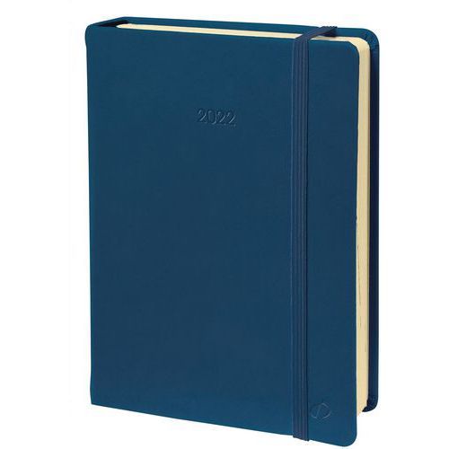 AGENDA AFFAIRES PRESTIGE SILK SEMAINIER - BLEU - QUO VADIS