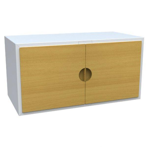 Armoire à portes battantes EASYBLOC - Portes en hêtre - 10 coloris - Empilable et design_0