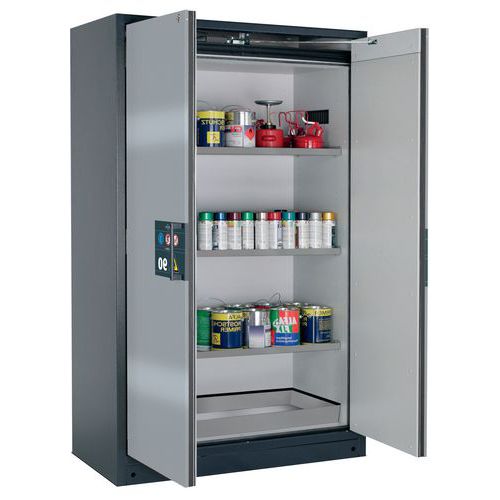 ARMOIRE Q-PEGASUS-90 Q90.195.120.WDAC ARGENT-3 ÉTAGÈRE 1 BAC - ASECOS