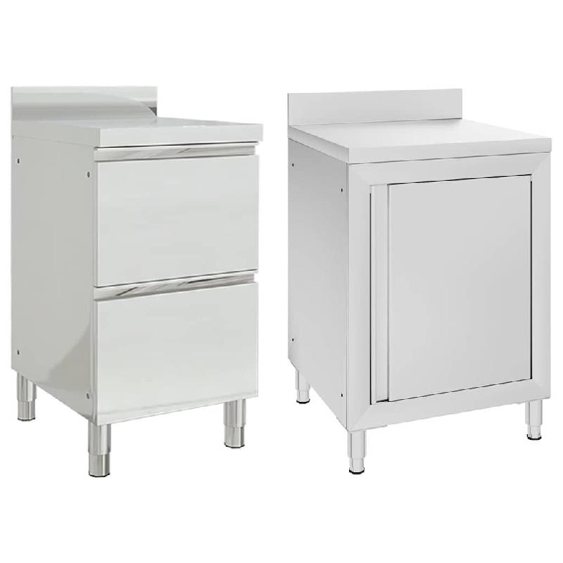 Armoires de cuisine commerciales 2 pièces en acier inoxydable - 3081936_0