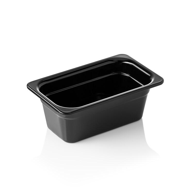 Bac GN 1/4 mélamine H 100 mm 2,8 ltr noir GN 65 BLACK - Was Germany - 4044925155373_0