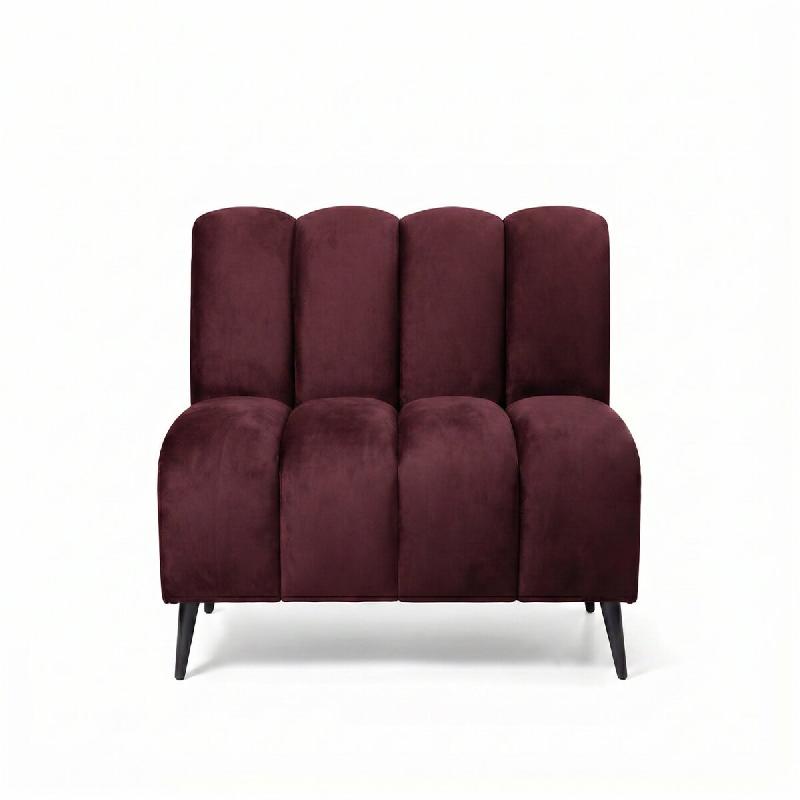 Banquette de restaurant professionnelle CHR Cocoon velours casino bordeaux, 120cm  France Mobilier CHR - rouge 3760326528592_0