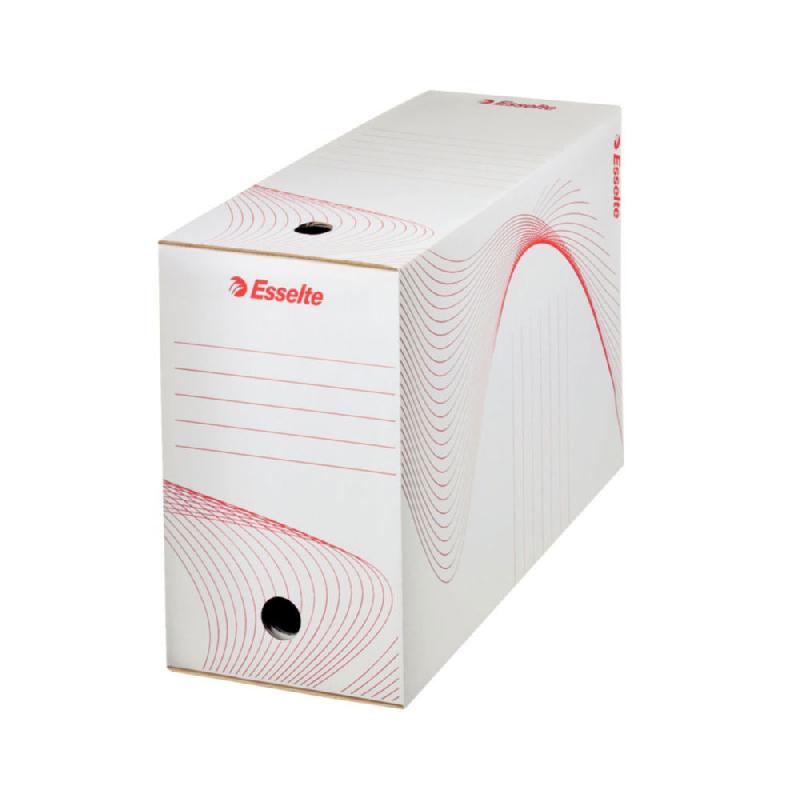BOÎTE ARCHIVES ESSELTE BOXY DOS 15 CM - BLANC - LOT DE 5