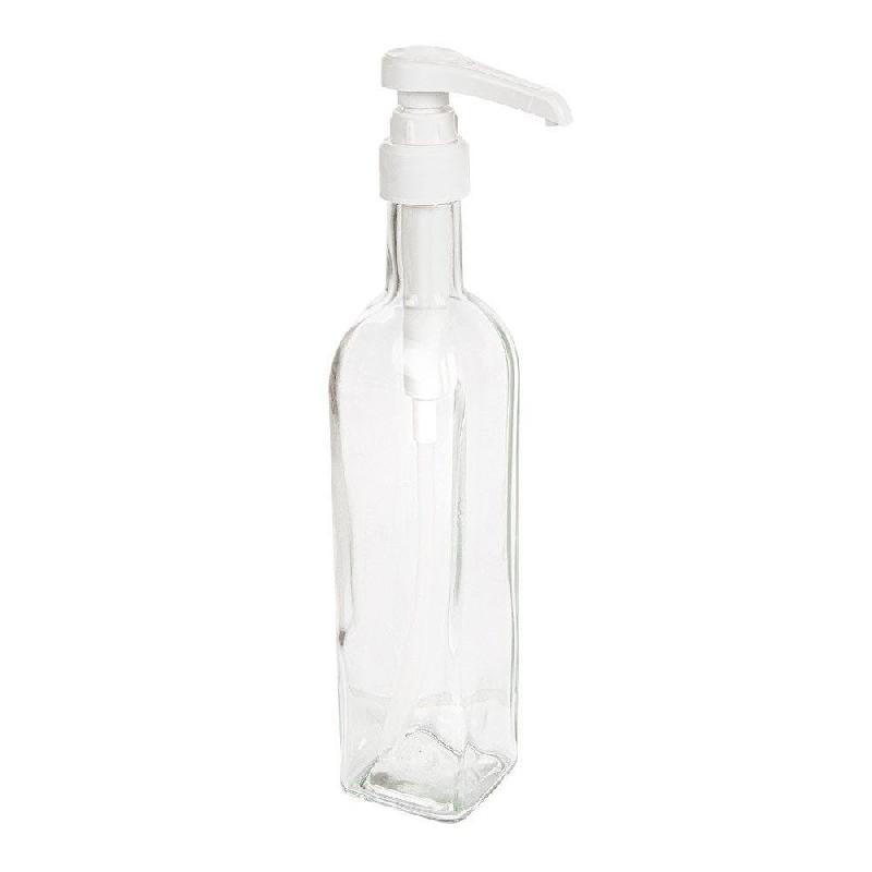 Bouteille avec pompe pour sauce verre 500 ml 6x29,7cm - par 24_0