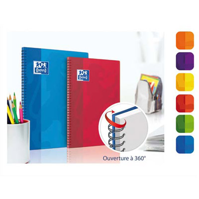 Cahier spirales clairefontaine linicolor a5 17 x 22 cm - grands