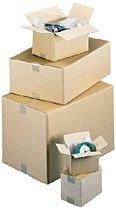 CAISSE AMÉRICAINE KRAFT BRUN SIMPLE CANNELURE H 14 X L 14 X P 20 CM - LOT DE 25
