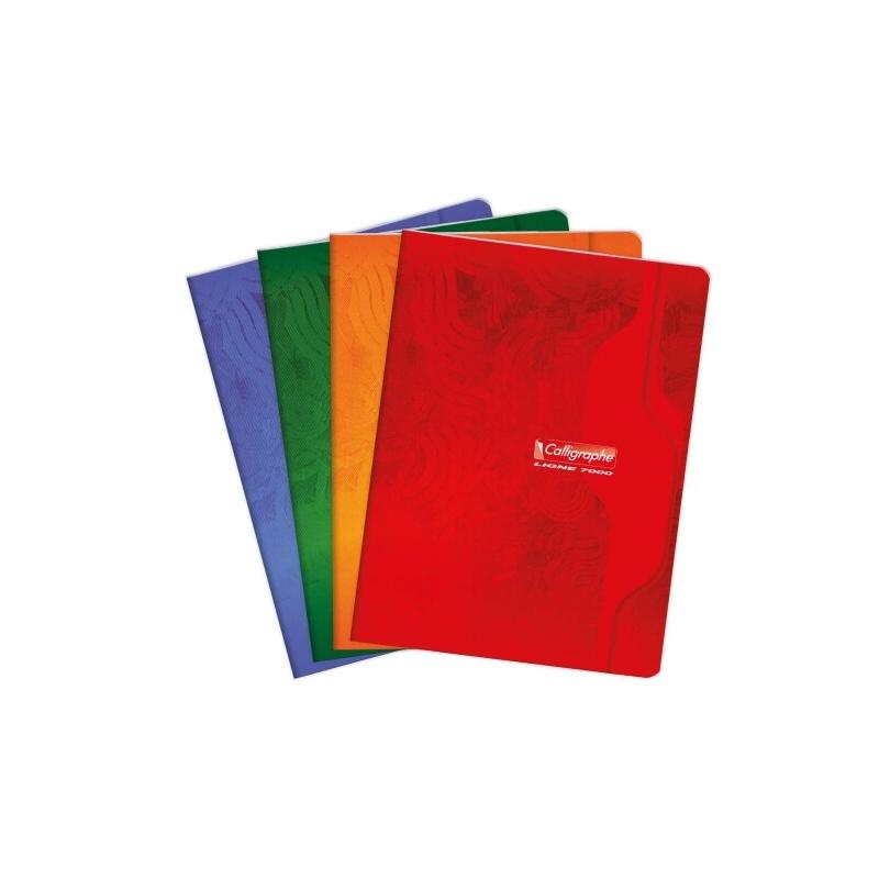 Calligraphe Lot de 10 Cahier Ligne 7000 17x22, 96p./48 feuilles 70 g/m² piquées, Séyès - 3210330071039_0