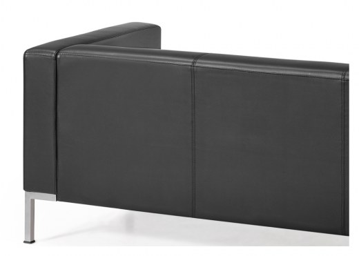 Canapé 2 Places KUBE - Eco-cuir Noir - 135x74x67 cm - Référence 8812 FR206_1