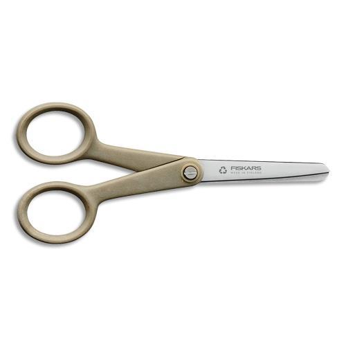 CISEAUX LOISIRS CREATIFS FISKARS ''RENEW'' AMBIDEXTRE 13CM - LAMES RECYCLEES ACIER INOXYDABLE - BOUT ROND